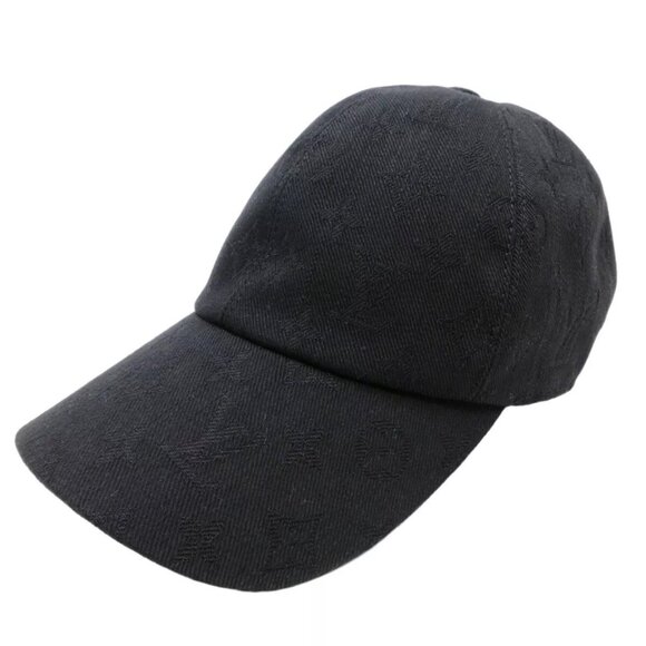 Authentic LOUIS VUITTON Newsboy Essential Cap Size:58 Hat Black Cotton #36632477 - Picture 14 of 16